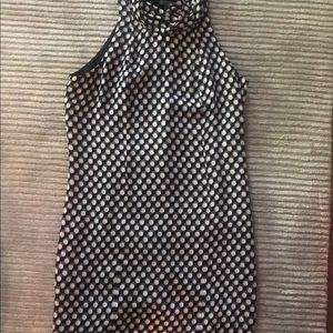 Silk Per Se Black, White and Grey Party Dress.